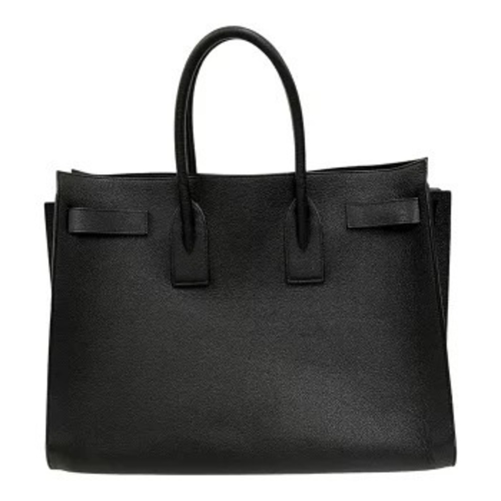 Saint Laurent Tote Handbag Bag Black Business Leather Jour de Sac